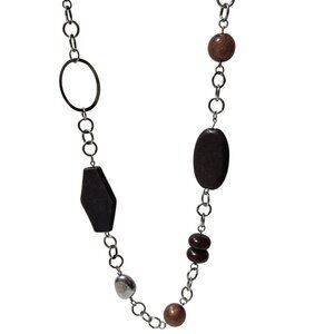 Boho Chic Chunky Chain Link Necklace Mixed Beads Statement Fashion Jewelry Women